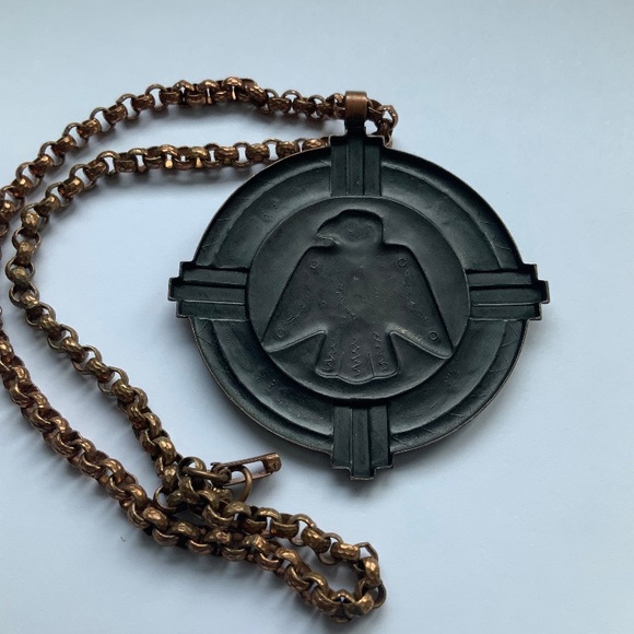 VTG Native American Inspired Thunderbird Necklace - Picture 3 of 4